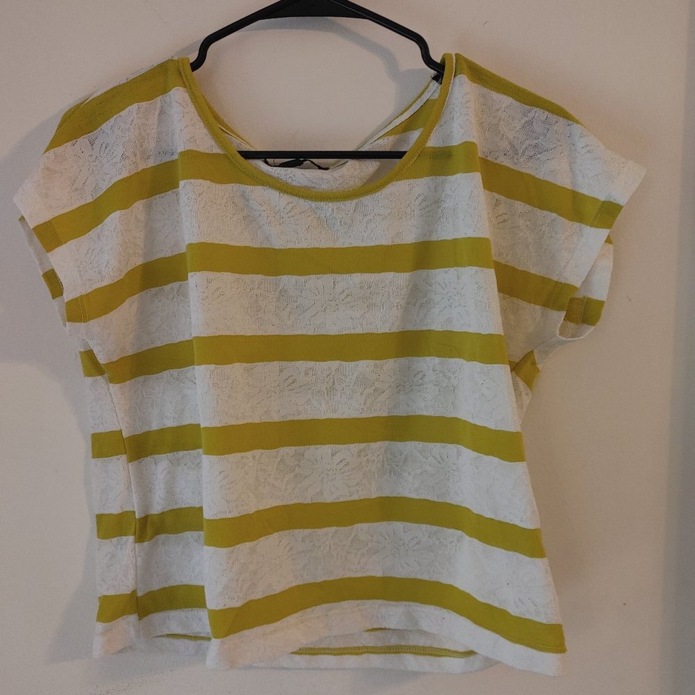 Striped Lacey Crop Top